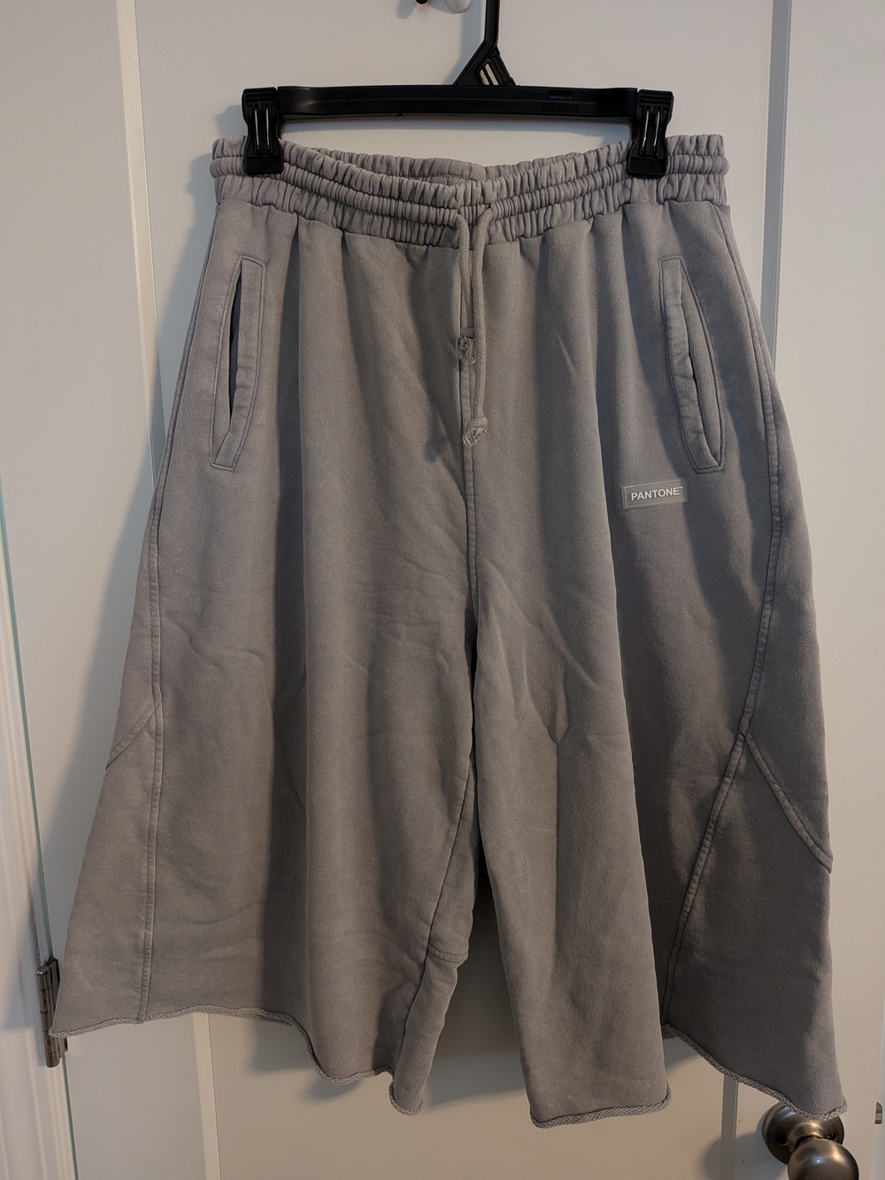 Zara Pantone Washed Effect Plush Shorts Gray
